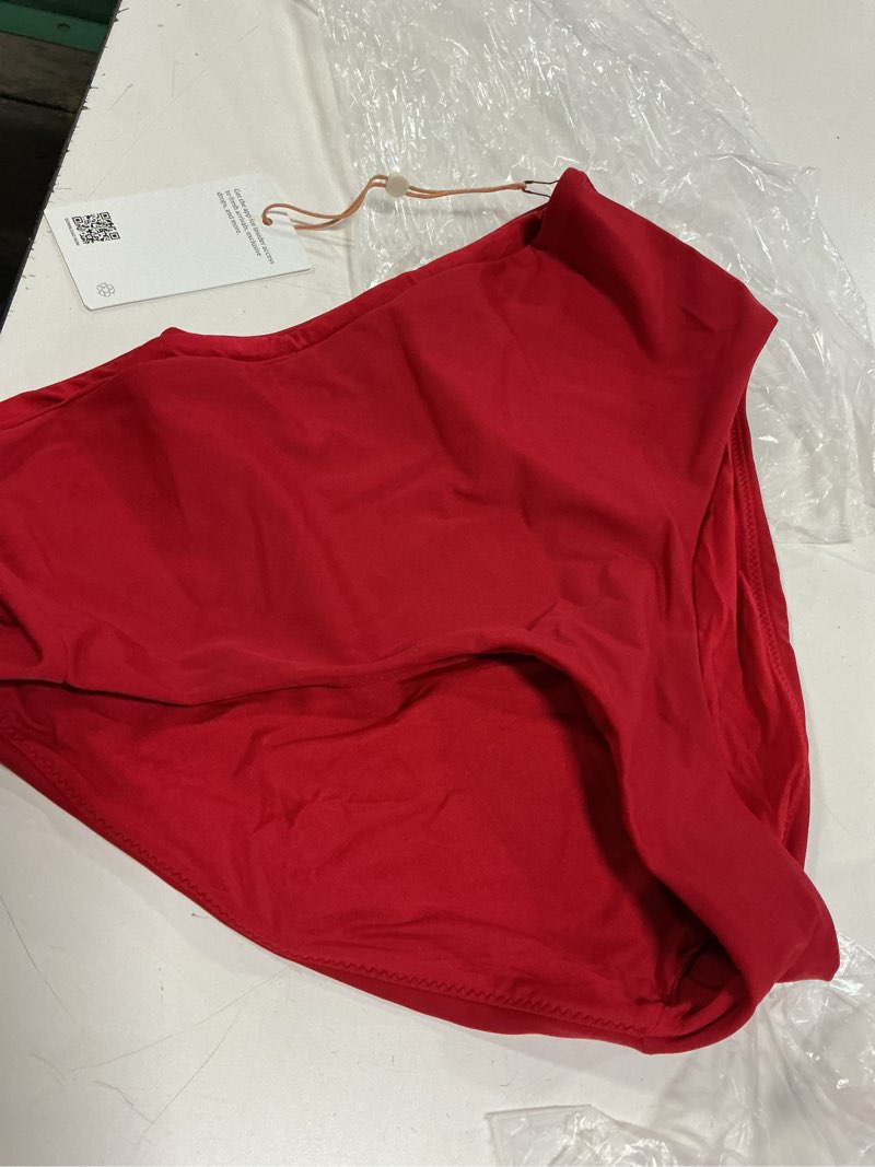 Condition photo showing Good Condition for italian high-rise bikini bottom, m, cherry