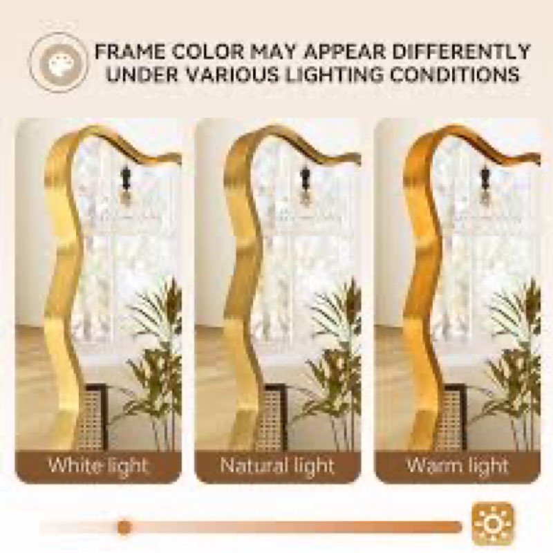 Luxury Rectangular Wavy Metal Framed Mirror