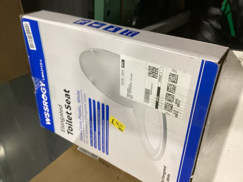 Condition photo showing As Is for elongated toilet seat