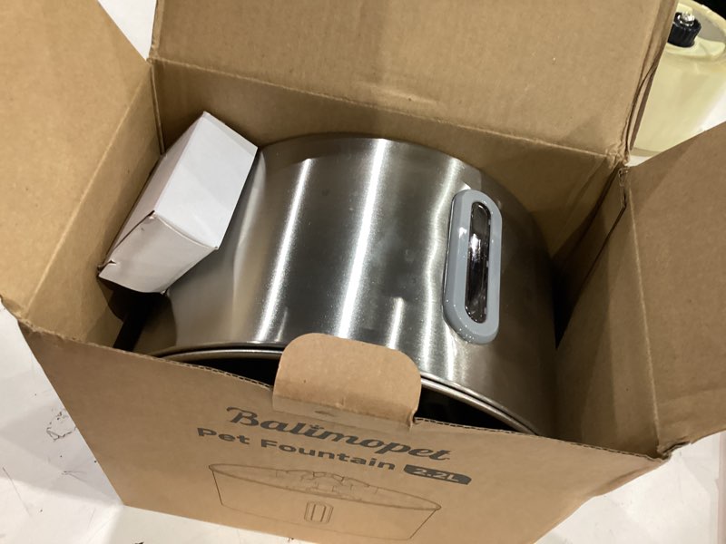 Condition photo showing Good Condition for cat water fountain stainless steel - 74oz/2.2l automatic large pet watering bowl dispenser for indoor dogs - drinking fountains with 3 filter, gifts for cats and kitty - dog waterer bowls no spill 2.2l+3filters+3sponges