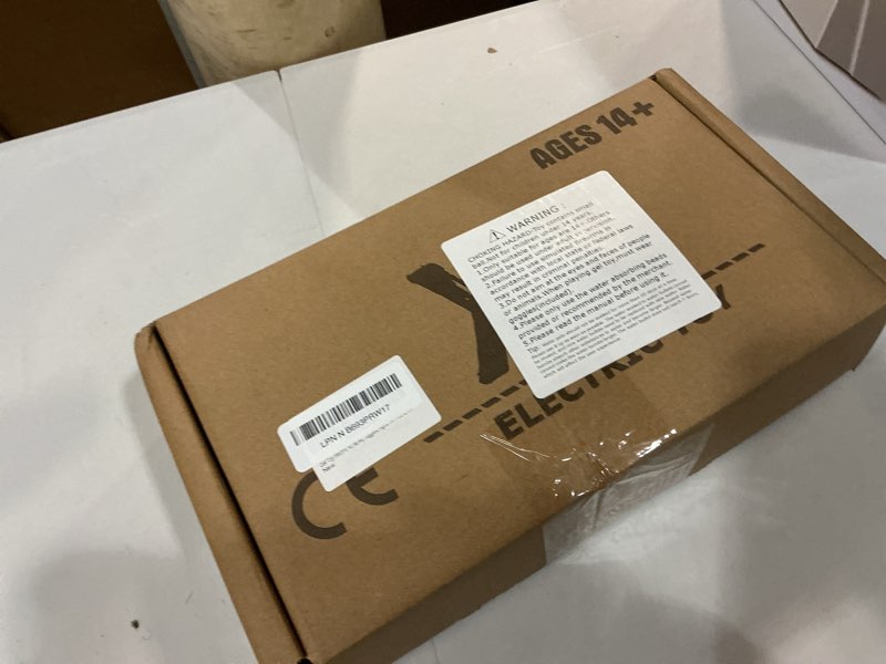 Condition photo showing New/Like New for gel toy electric x2 80 ft,120+ fps electric full auto gel outdoor games easter toy with drum magazine and goggles, ages 14+ years,red