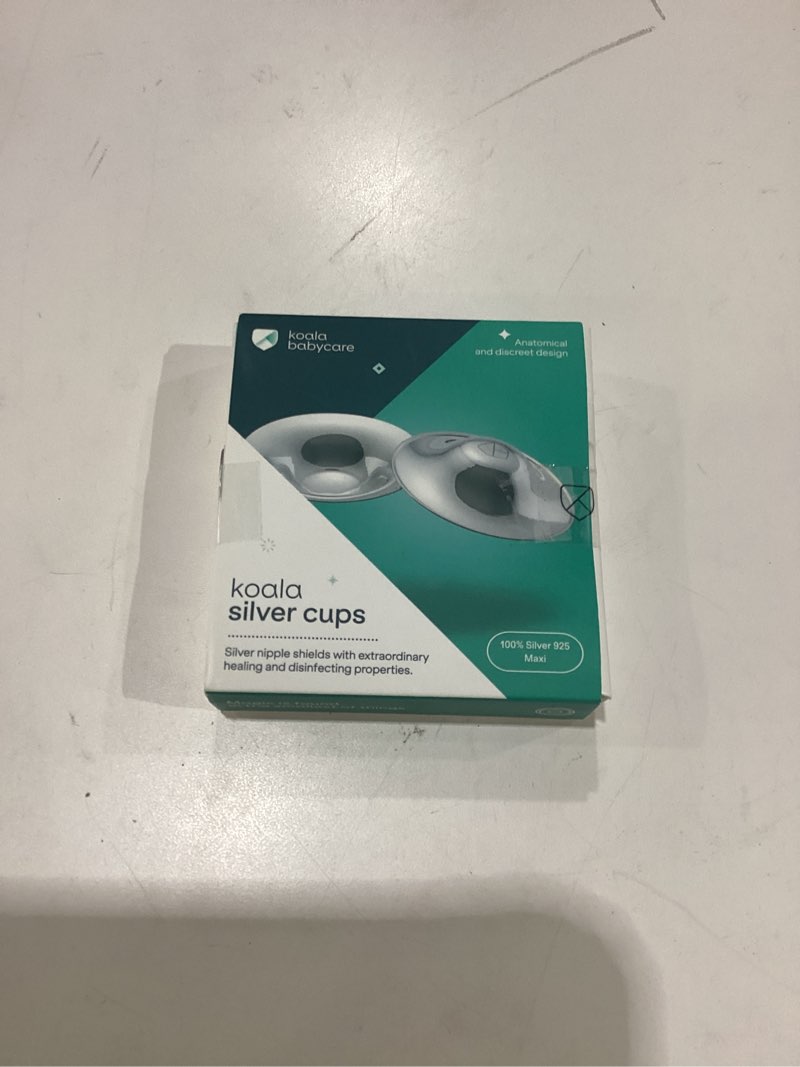 Condition photo showing New/Like New for koala babycare the original nursing cups 100% silver – nipple shields for nursing newborn - breastfeeding essentials protect and soothe cracked nipples - maxi size silver maxi