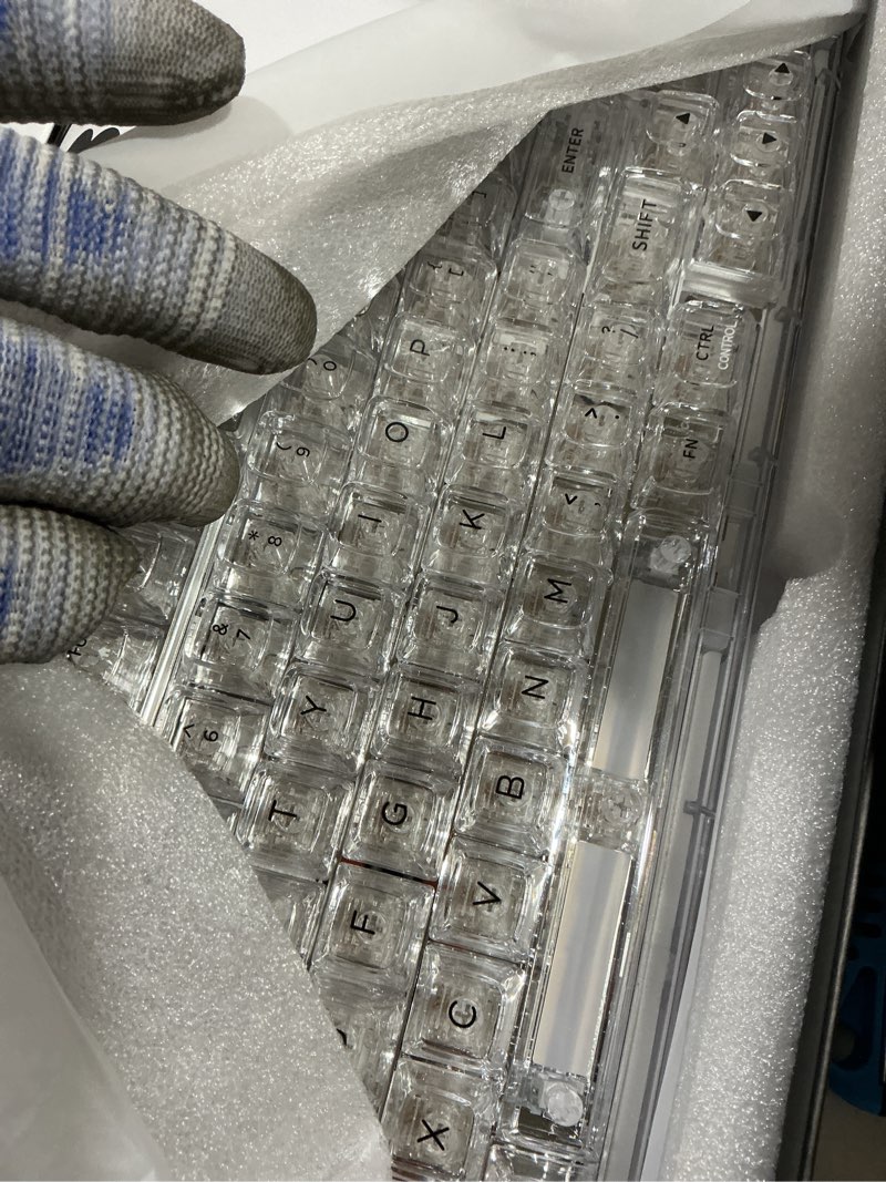Condition photo showing Good Condition for yunzii x98 qmk/via wireless mechanical gaming keyboard with knob,tri-mode bt5.0/usb-c/2.4ghz hot swappable keyboard,pre-lubed switches gasket mount rgb backlit for wins/mac (white, crystal switch) white crystal switch