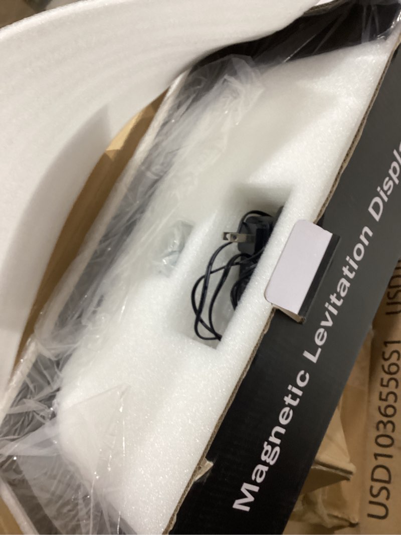 Condition photo showing Good Condition for Floating Shoe Display Magnetic Levitation Sneaker Stand with LED Light Rotating Levitating Holder Rack for Shoes Collectors Advertising Exhibition Shoe Store Show Home Decoration, Black