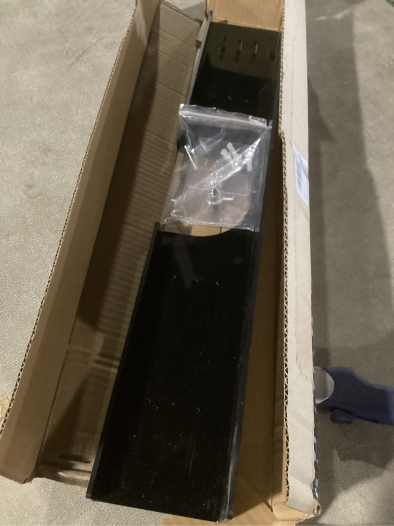 Condition photo showing Good Condition for royalita 24 inch acrylic bathroom shelf organizer over the faucet, over the sink shelf wall decor over faucet, kitchen bathroom countertop organizer above sink drain rack black-24 inch