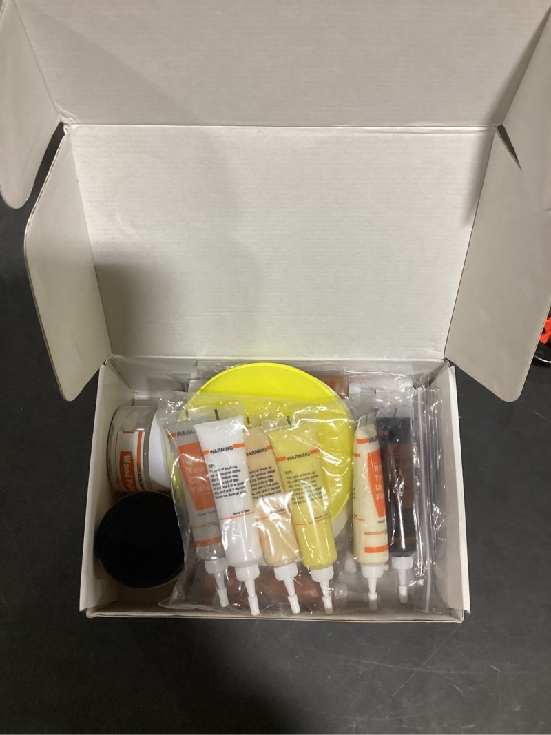 Condition photo showing Good Condition for REALINN Wood Furniture Repair Kit- Set of 28 - Touch Up Markers, Fillers with Wood Putty - Repair Scratch, Cracks, Hole, Discoloration for Wooden Door, Floor, Table, Cabinet