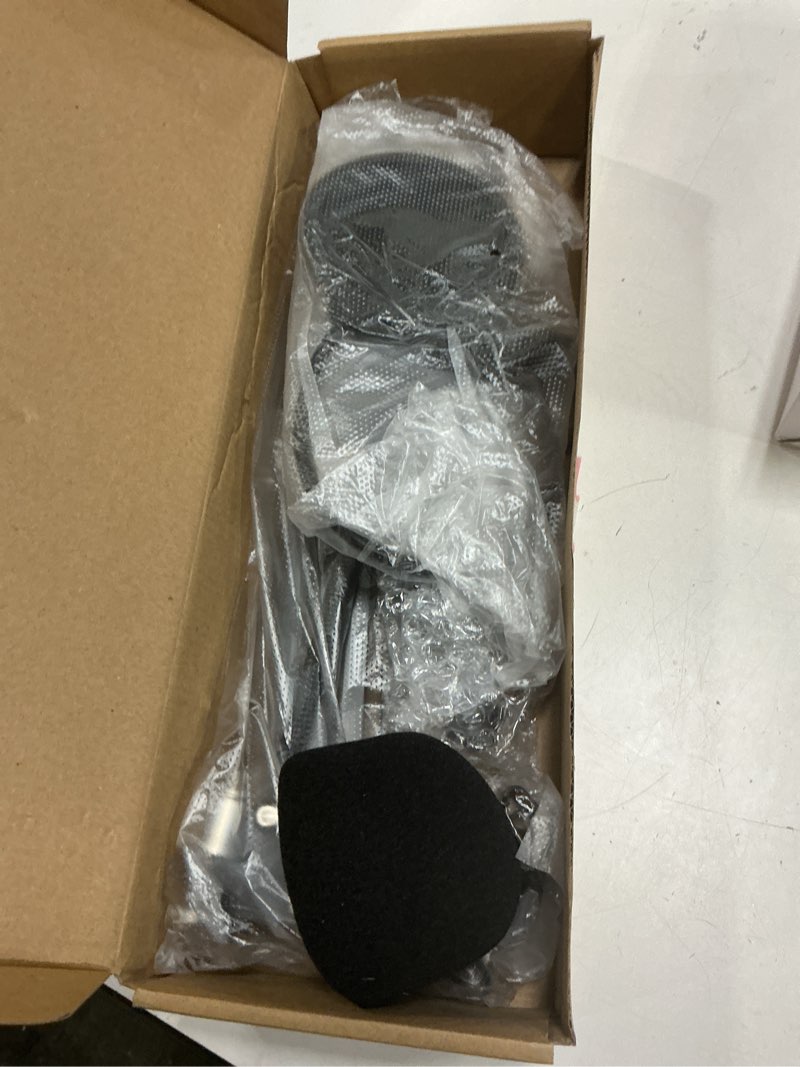 Condition photo showing New/Like New for mic boom arm for razer seiren v2 pro, adjustable microphone arm stand podcast microphone stand with shock mount, pop filter, foam windscreen, table mount clamp and adapters for streaming, gaming