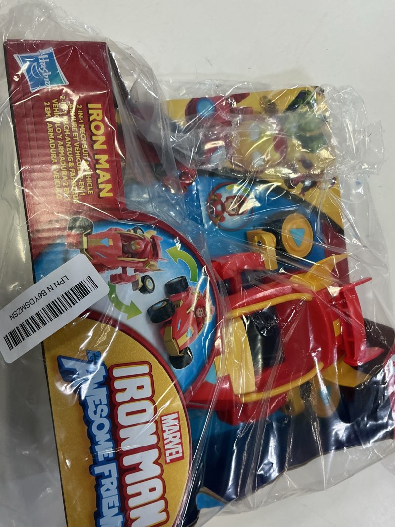 Condition photo showing Good Condition for Marvel Iron Man and his Awesome Friends 2-in-1 Mech Suit & Vehicle, Action Figure & Toy Vehicle Set, 3-Inch-Scale Super Hero Toys, Ages 3+