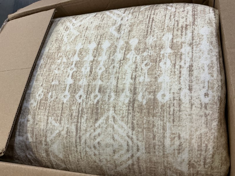 Condition photo showing Good Condition for Living Room Rugs 8x10: Washable Moroccan Geometric Boho Rug Farmhouse Non Slip Stain Resistant Large Rug Low Pile Soft Carpet for Bedroom Dining Room Children Room (Beige,8'x10') Beige 8' x 10' (Rectangular)