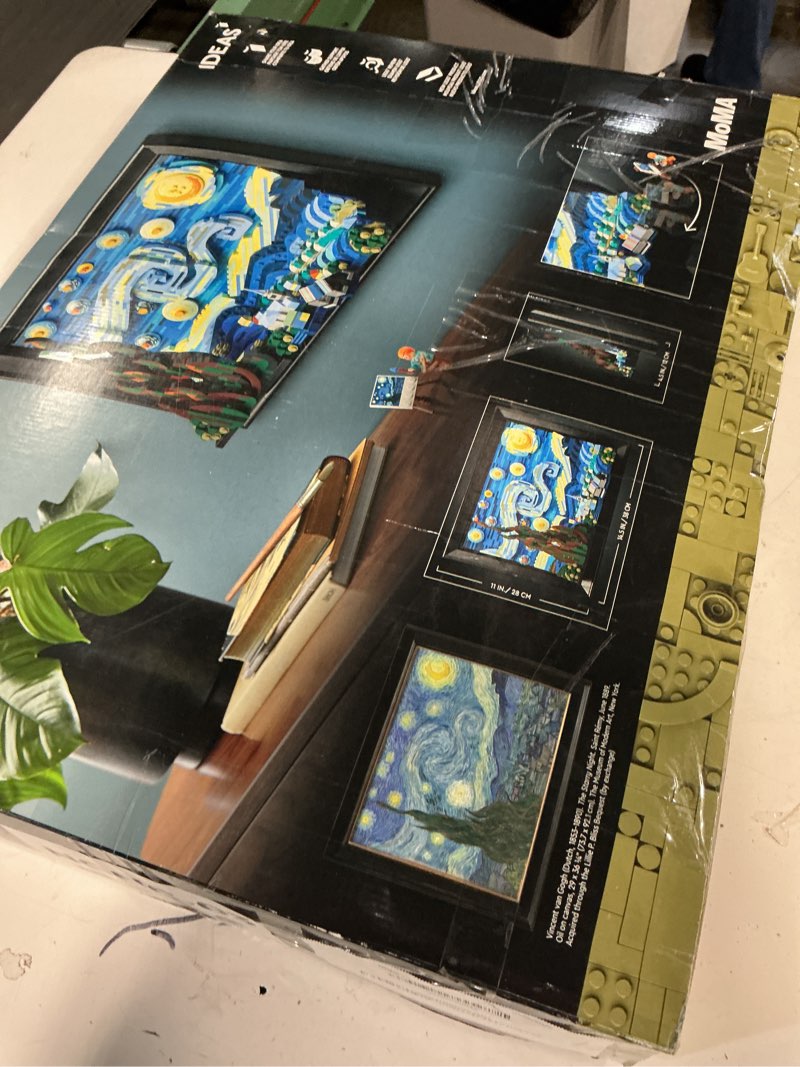 Condition photo showing As Is for lego ideas vincent van gogh the starry night - building set for adults, ages 18+ - beautifully detailed home wall art decor - gift for men & women - 21333 standard packaging