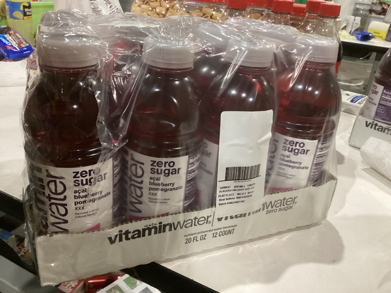 Condition photo showing New/Like New for vitaminwater XXX Acai-Blueberry-Pomegranate Zero Sugar, Flavored Water Beverage, 20 fl oz Bottles, 12 Pack Zero Sugar XXX Açai Blueberry Pomegranate 20.05 Fl Oz (Pack of 12)