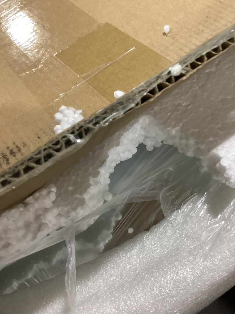 Condition photo showing Good Condition for Asymmetrical Mirror for Wall Decor 23"*30", Modern Gold Framed Wall Mirror for Living Room Bathroom Bedroom Entryway ELE-STOU-0064Gold Gold 30"L x 23"W