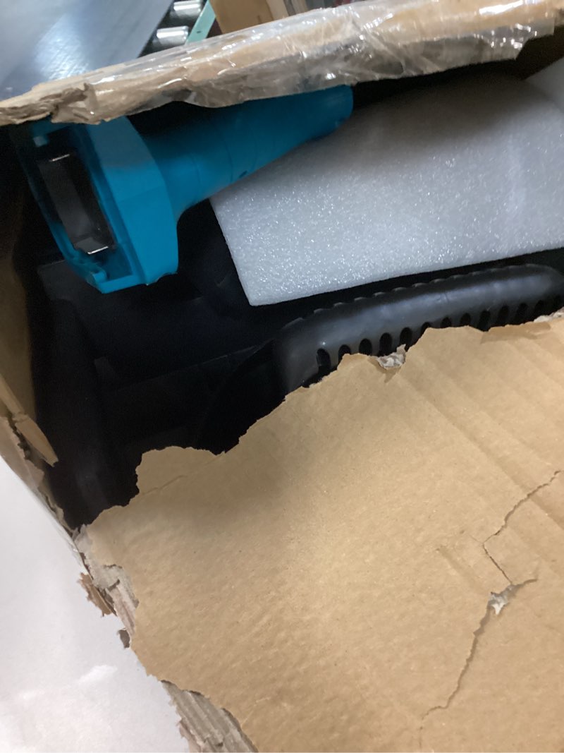 Condition photo showing As Is for Cordless Snow Shovel,12.5" Electric Snow Blower with 2x4.0Ah Batteries,20V Snow Remover with Adjustable Handle &Directional Chute,6" Snow Intake and 27Ft Throw, for Driveway,Deck,Yard Steps Blue