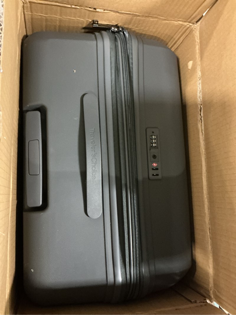 Condition photo showing Good Condition for Traveler's Choice Pagosa Indestructible Hardshell Expandable Spinner Luggage, Gray, 30-Inch Large 30-Inch Large Gray
