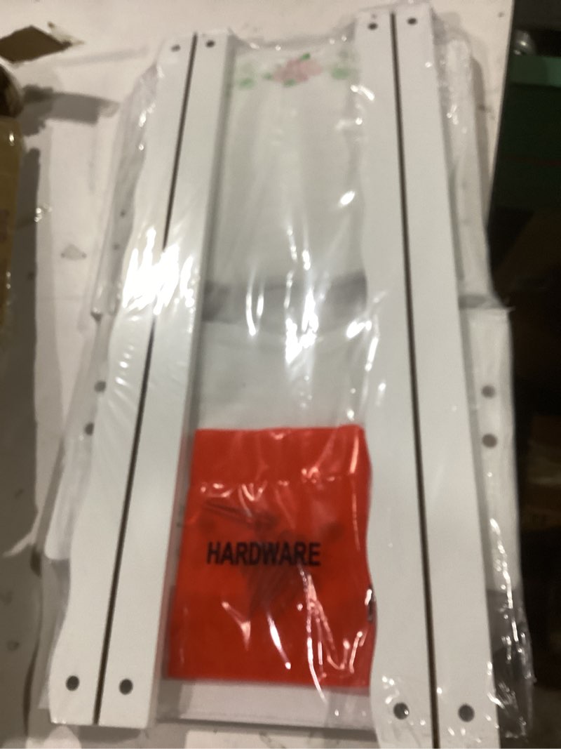 Condition photo showing Good Condition for Badger Basket Wooden Doll Bed with Blanket and Pillow with Free Personalization Kit - Fits 18" to 20" Dolls - Ideal for Baby Dolls and Pretend Play Fun - White and Pink Rose Design