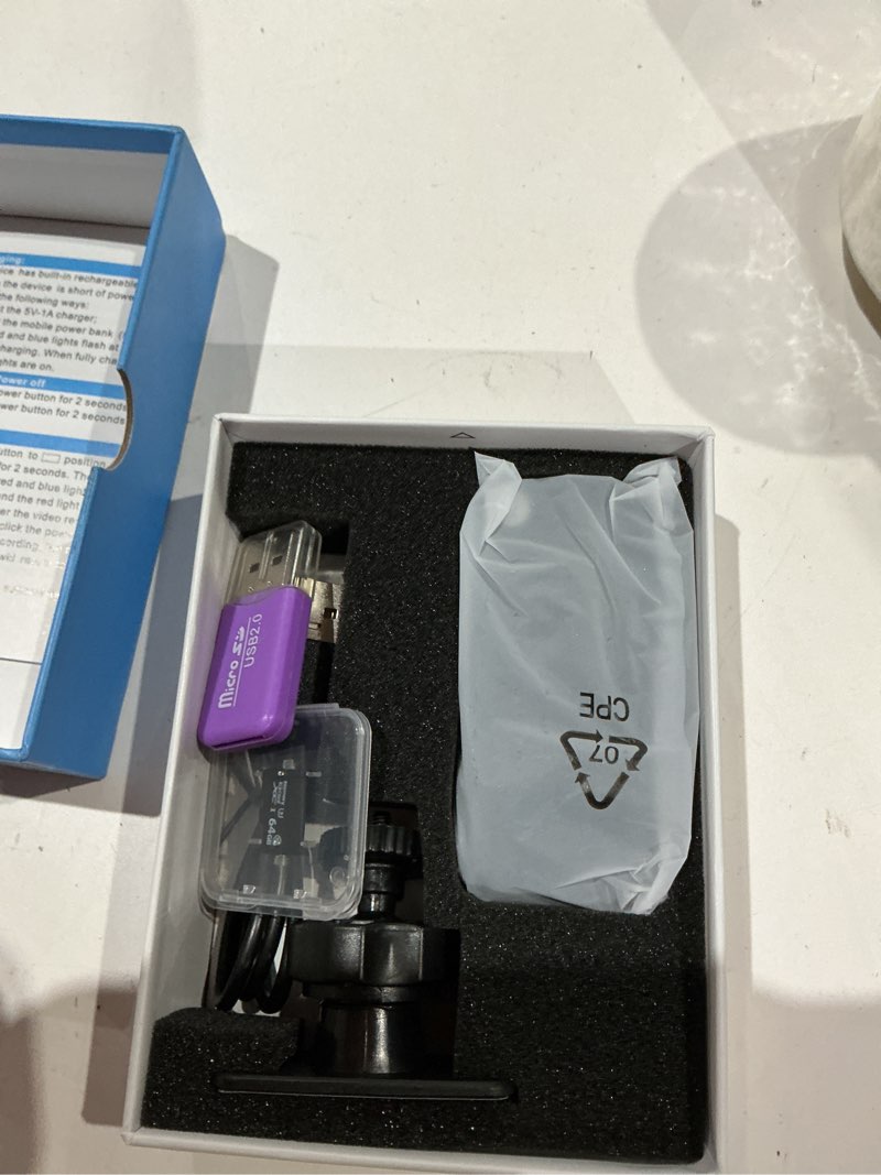 Condition photo showing As Is for mini body camera 1080p with audio & video recording small pov cam with 64g card - wearable personal portable cameras recorder dv - night version camcorder for security work records guard traveling md-36