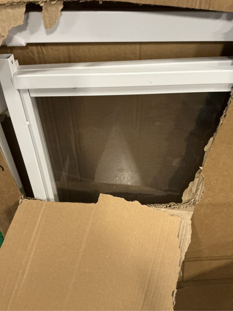 Condition photo showing Good Condition for beenbkks extra tall cat gate, 79" high anti-climb clear acrylic baby gate, no drill pressure mounted