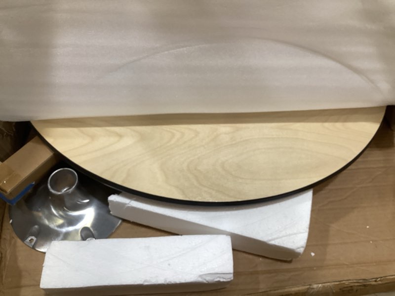 Condition photo showing Good Condition for flash furniture lars 30   round adjustable wood cocktail table with 30   and 42   columns  natural