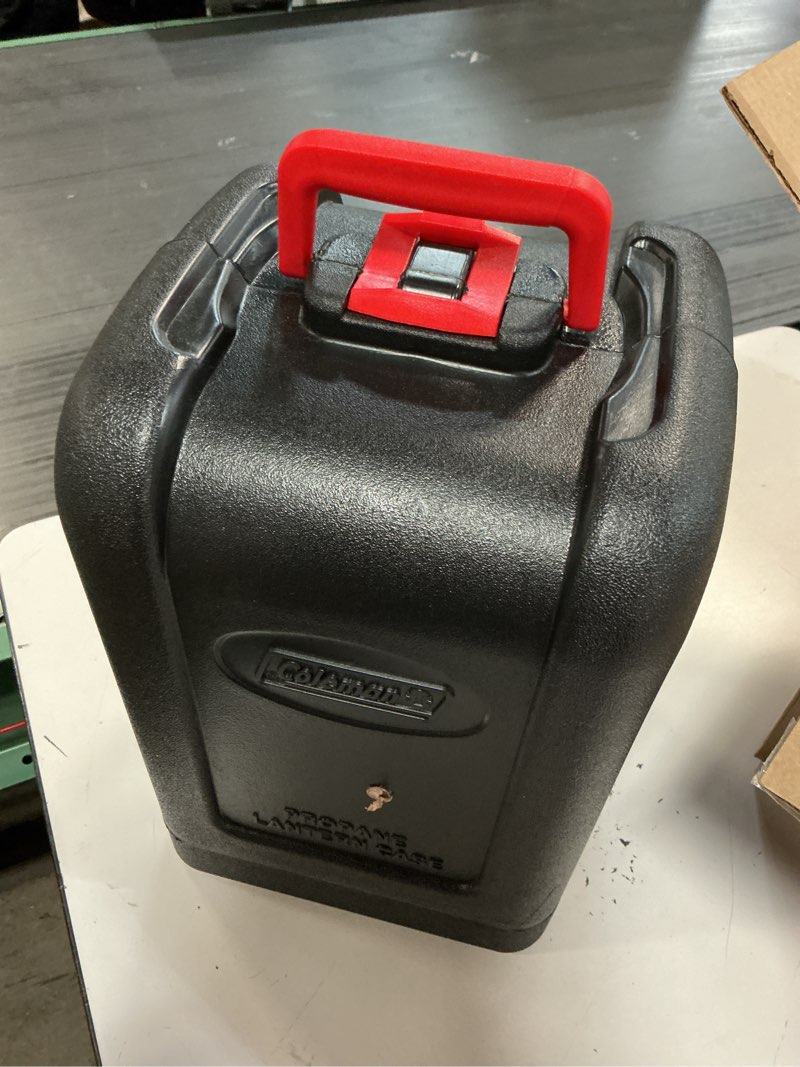 Condition photo showing Good Condition for coleman lantern protective carry case, lightweight carry case with handle lanterns, keeps lantern safe & provides extra storage space for mantles & other items fuel,lamp