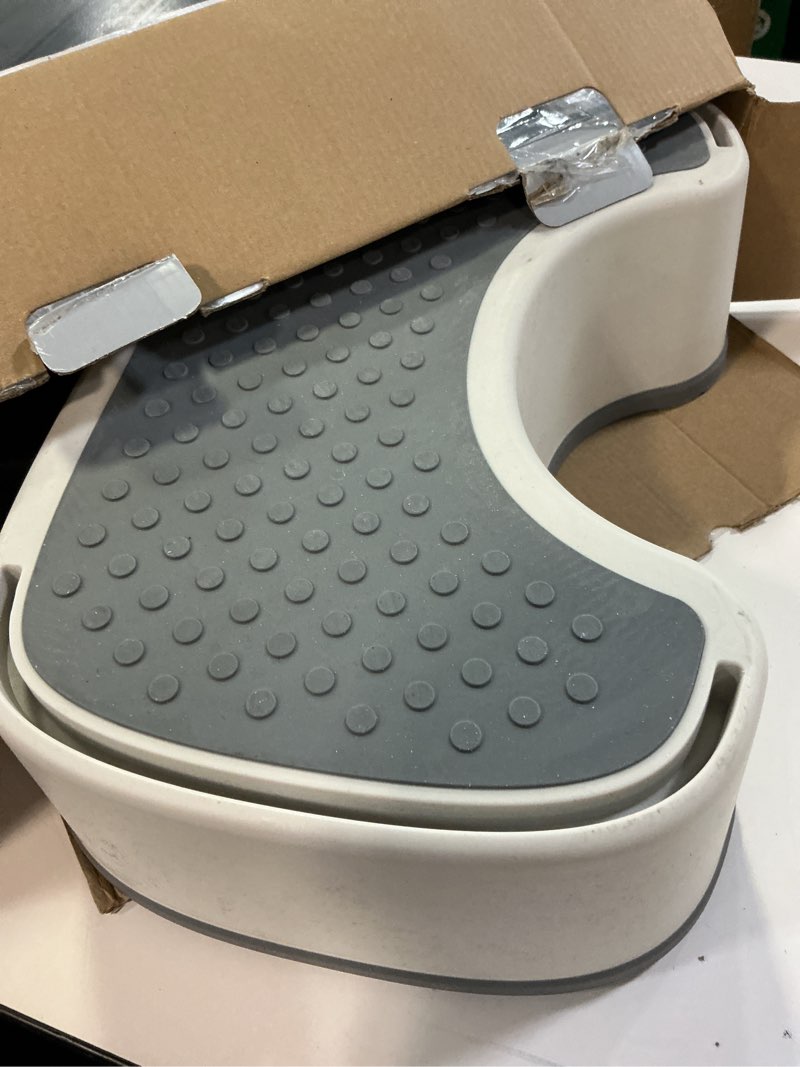 Condition photo showing Good Condition for mr.siga toilet stool squat adult, bathroom stool heavy duty, anti slip toilet step for bathroom, toddler step stool for kids, off-white & dark gray