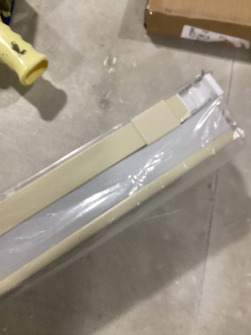 Condition photo showing As Is for lazblinds cordless cellular shades, no tools no drill blackout honeycomb shades pleated blinds for windows, 28'' w x 48'' h, soft cream blackout-soft cream 28'' w x 48'' h