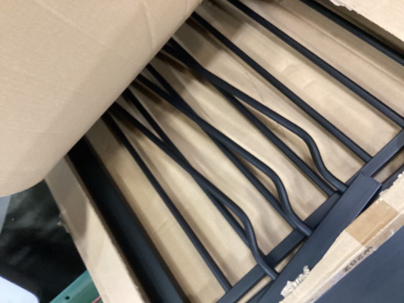 Condition photo showing As Is for waowao extra tall 40.55" baby gate 29.92-46.85" wide pressure mounted walk through swing auto close safety black metal toddler child dog pet for indoor stairs,doorways,kitchen black 29.92-46.85"/76-119cm