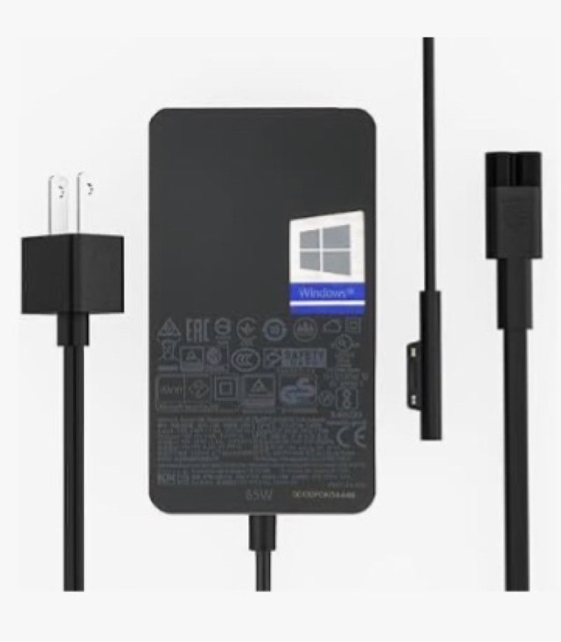 65W Charger Compatible with Microsoft Surface Pro 11, 10, 9, 8, 7+, 7, 6, 5, 4, 3, X, Power Adapter 