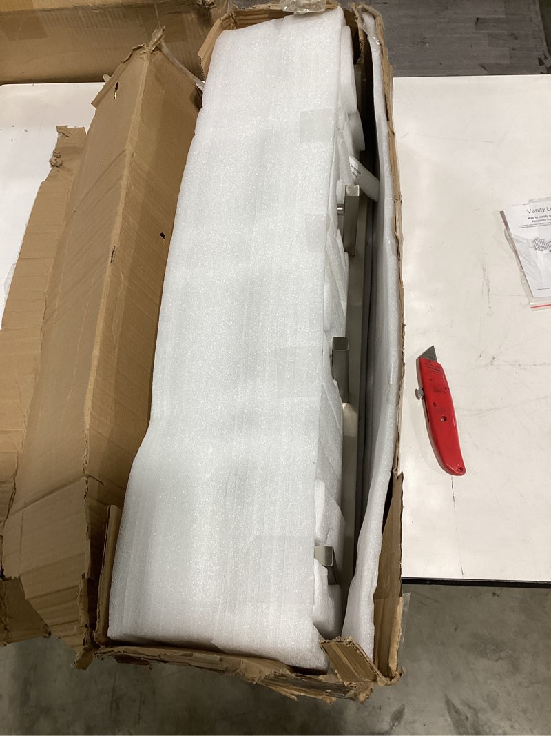 Condition photo showing Good Condition for modern bathroom vanity light 4-lights modern black crystal wall light bathroom vanity light fixtures black straight 4-light