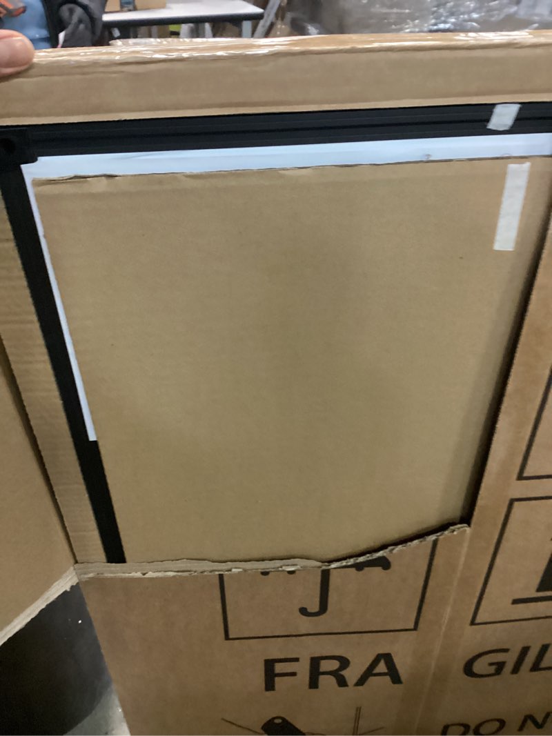 Condition photo showing Good Condition for Dry Erase Board for Wall, 48" x 24" Presentation Magnetic Whiteboard with Pen Tray, Wall-Mounted White Board for School, Office and Home, Black Aluminum Frame