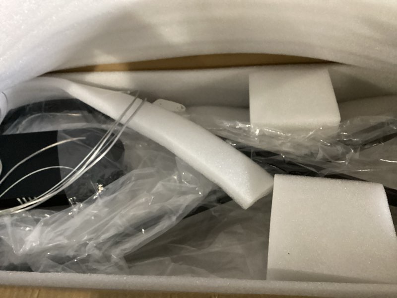 Condition photo showing New/Like New for LED Chandelier,39.4inch Modern Led Pendant Light with Remote,Dimmable Black Chandelier for Dining Room,Adjustable Height 45W Aluminium Contemporary Ceiling Hanging Light Fixture for Kitchen Black L39.37"