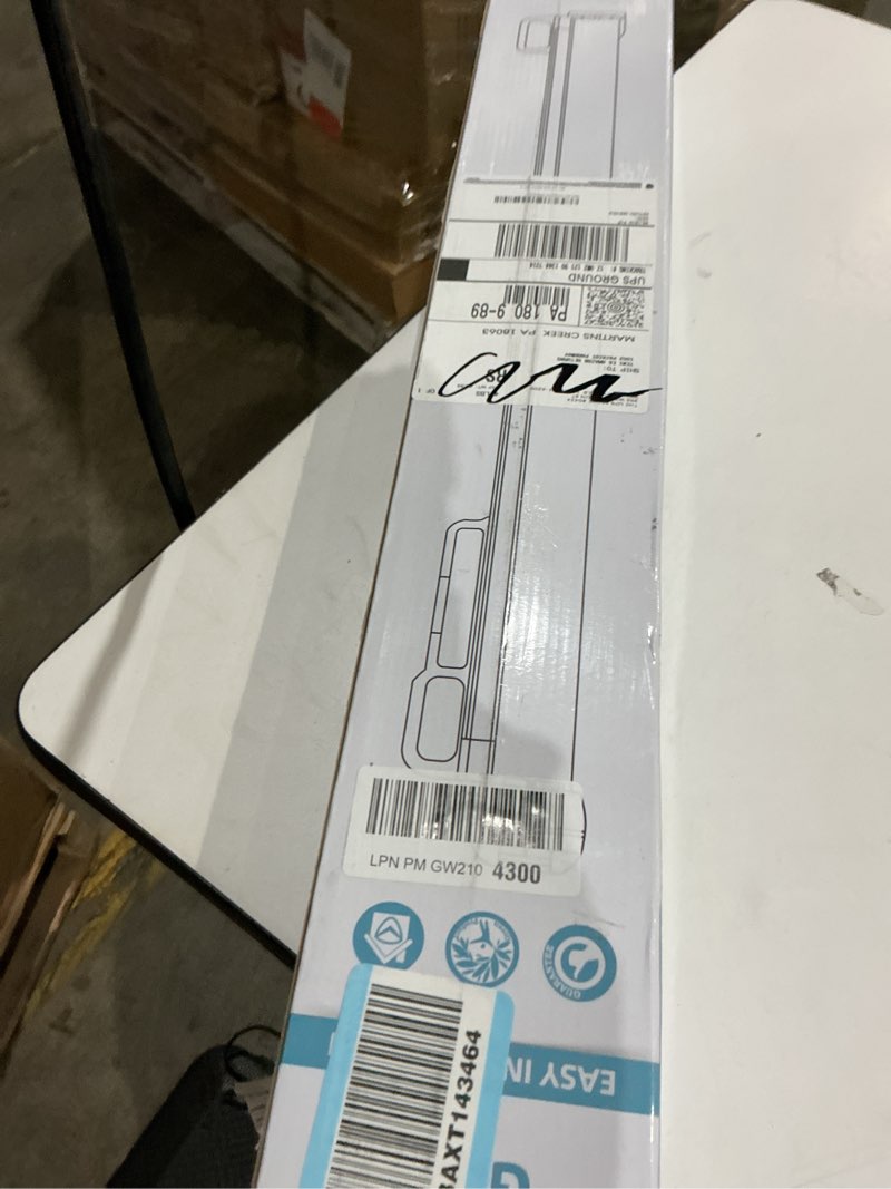 Condition photo showing Good Condition for babepai retractable baby gates for stairs, retractable dog gate for indoor/outdoor use | child gates for doorways, deck, porch, hallways, patio (white, 55" wide 34" height) white 55" wide × 34" height