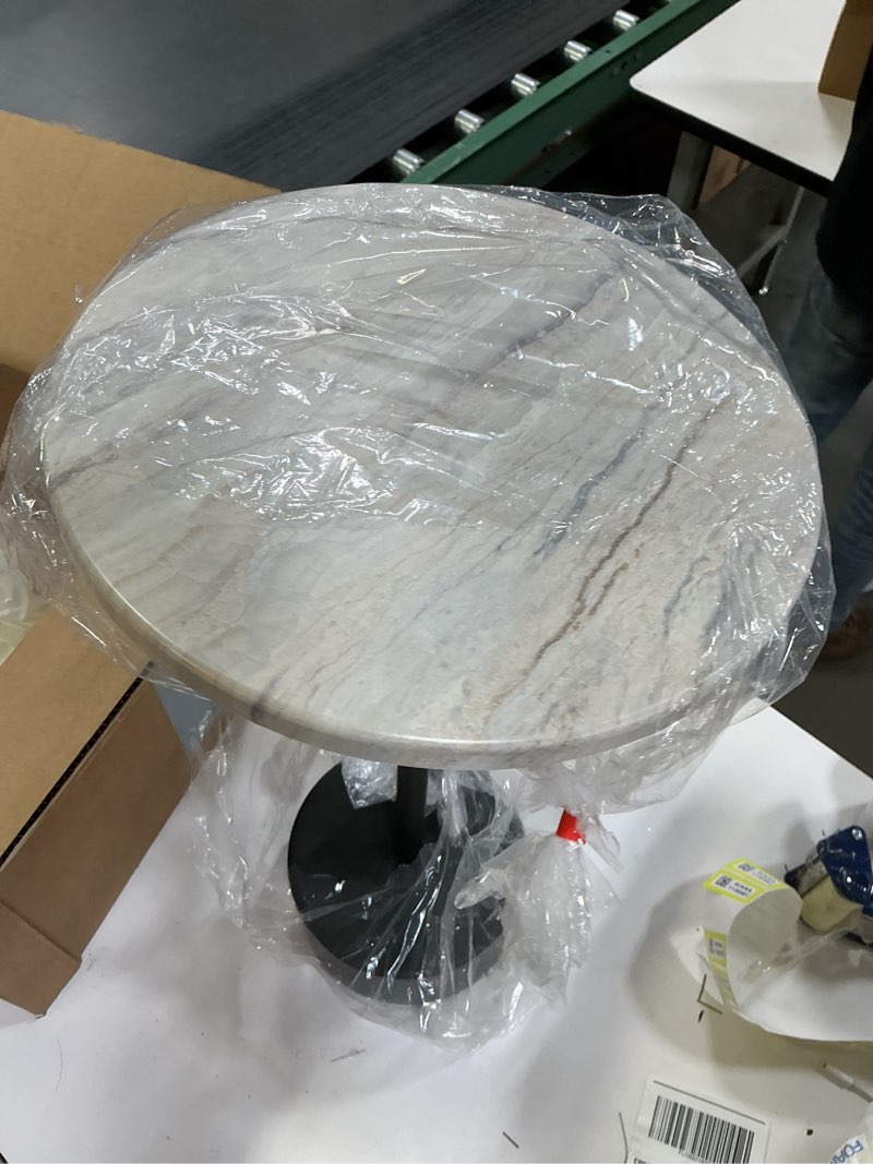 Condition photo showing Good Condition for Drink Table Pedestal, Round Side Table, Drink Tables for Small Spaces, Pedestal End Table, Small Pedestal Table (Black)