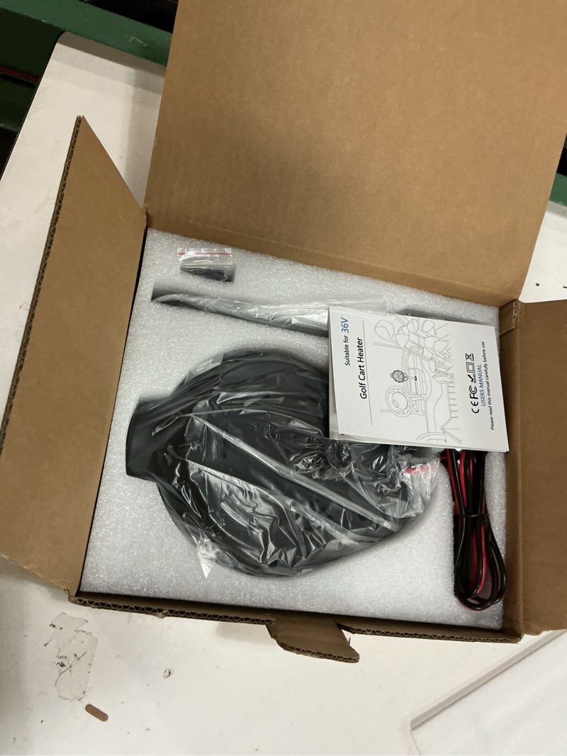 Condition photo showing New/Like New for Electric Golf Cart Heater, Upgraded Burn-Proof Grille & Infinite Temp Control & Carbon Fiber Heating, Battery Operated Heater for Club Car/Yamaha/EZGO Golf Cart Accessories 36V Green