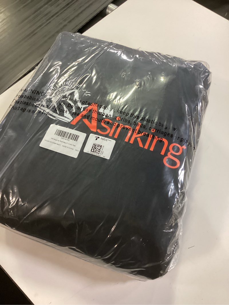 Condition photo showing Good Condition for Car Rooftop Cargo Carrier - 21 Cubic Feet, 100% Waterproof Heavy Duty 840D Car Roof Bag for All Vehicles with/Without Racks - Anti-Slip Mat, 6 Door Hooks, Storage Bag, 2 Extra Straps Black-21 Cubic Feet