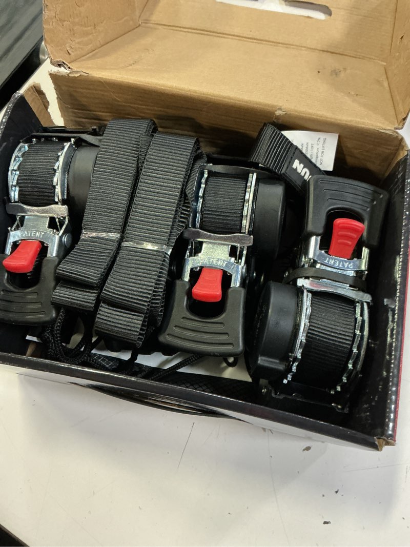 Condition photo showing Good Condition for kingfun retractable ratchet straps (4-pack) - 1 inch x 10 feet auto self retracting tie down straps 