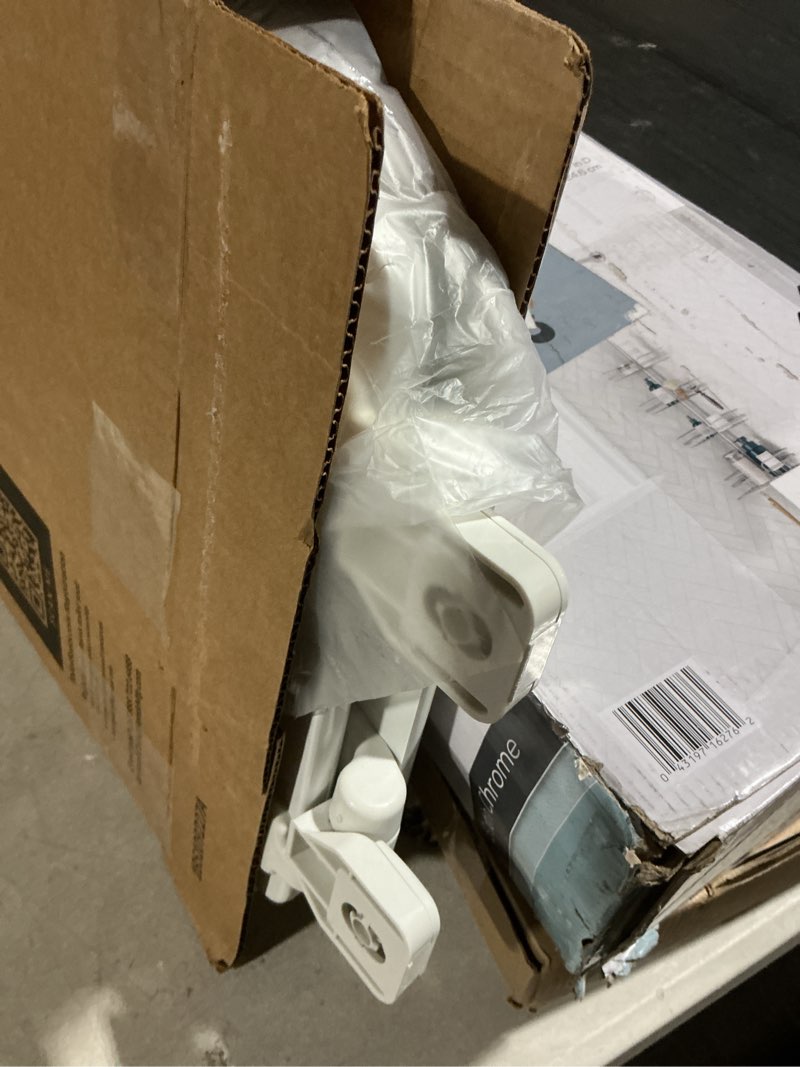 Condition photo showing As Is for Mayfair Linden Slow Close Toilet Seat, Non Slip Heavy Duty Wood, Easy Install, Round, White Round Traditional Hinge