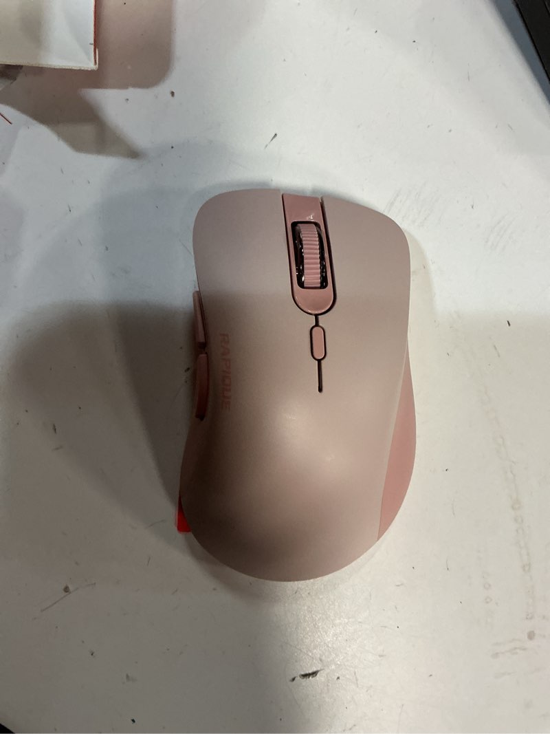 Condition photo showing Good Condition for RAPIQUE Bluetooth Wireless Mouse - Dual Bluetooth & 2.4 GHz USB Receiver, Ergonomic Design, Quiet Clicks, Low Power - Multi-Device Compatibility for MacBook, Laptop, Computer, iPad Air/Pro (Pink)