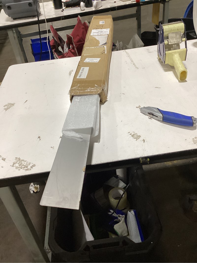 Condition photo showing Good Condition for 304 stainless steel universal gap filler, 36'' x 3'' x 1'' gap cover for kitchen cabinet, wall and oven, microwave, fridge, range, hood, cooktop (brushed nickel)