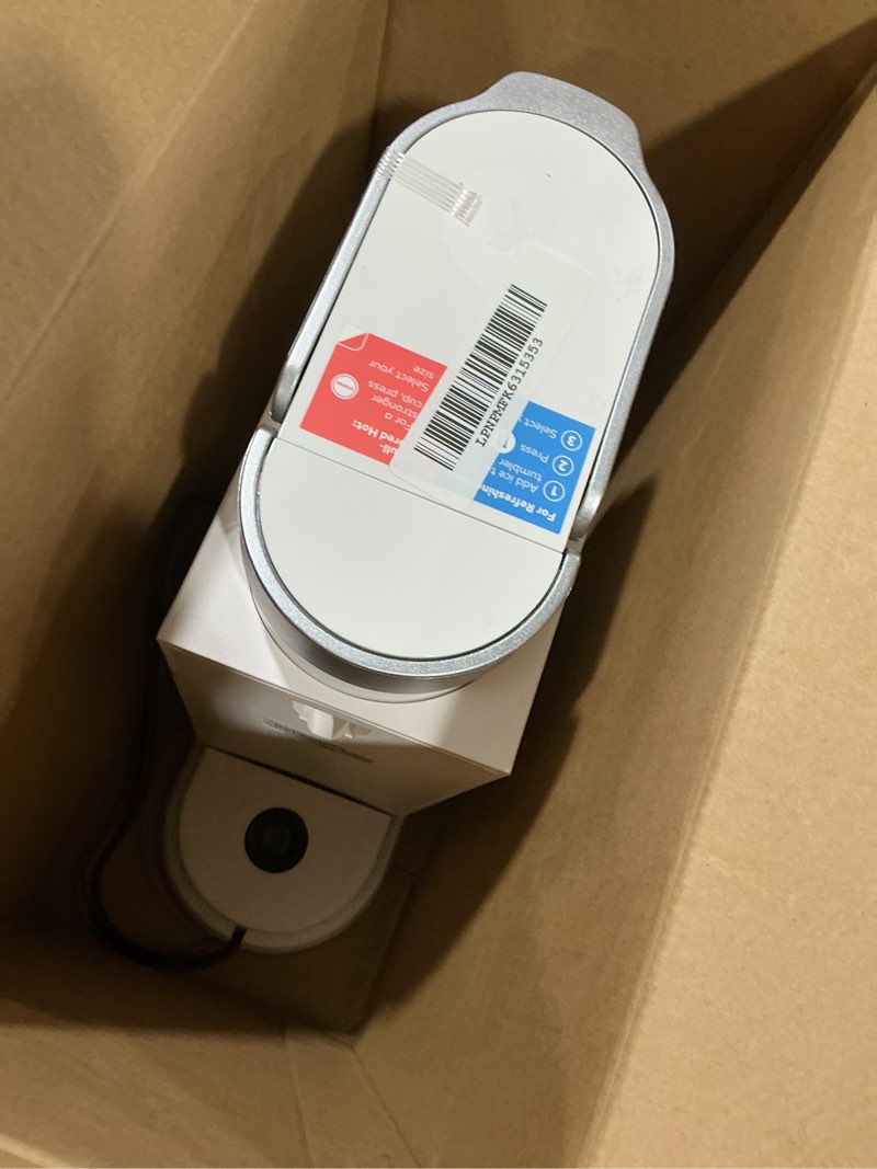 Condition photo showing As Is for Keurig K-Iced Coffee Maker, Single Serve K-Cup Pod Iced Coffee Maker, With Hot and Cold Coffee Capabilities, Brews Any K-Cup Pod, White