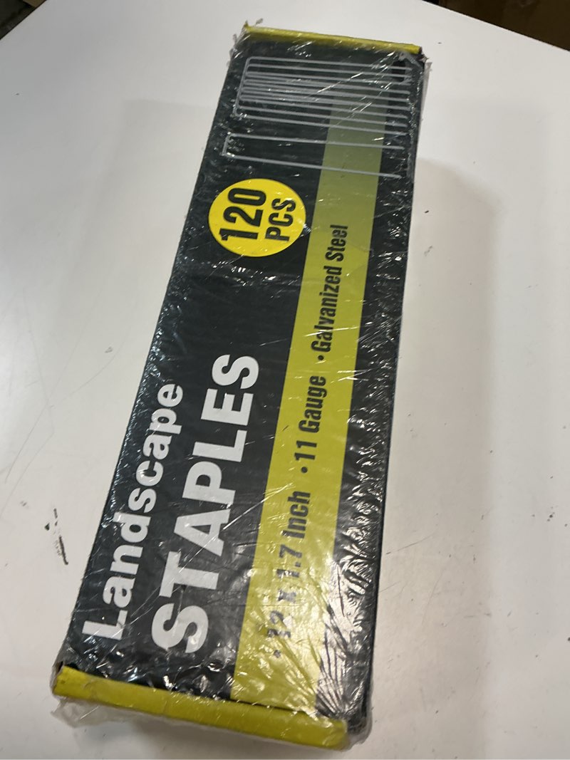 Condition photo showing New/Like New for landscape staples 6 inch galvanized garden stakes 150 pack,garden staples heavy-duty sod pins anti-rust fence stakes securing pegs for barrier fabric irrigation tubing hose weed silver 1