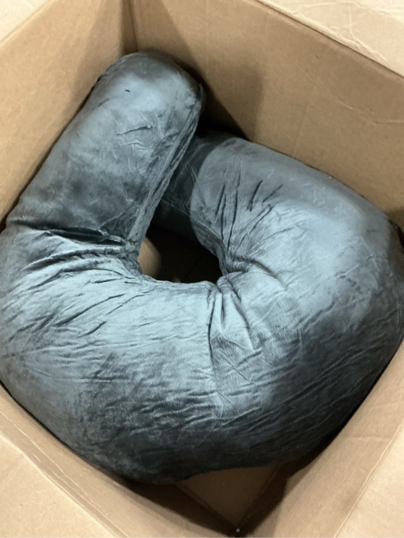 Condition photo showing Good Condition for MELLO Lap Pillow for Reading – Memory Foam Gaming Pillow for Lap, Crochet, Crafting, Knitting, Elbow and Arm Support Cushion for Rest in Couch and Bed (Dark Gray, Standard) Dark Gray Standard