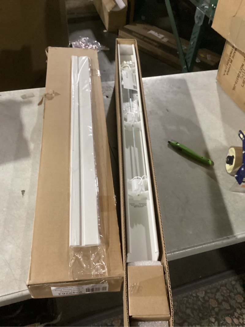 Condition photo showing Good Condition for LEVOLOR Basics Cordless Light Filtering Faux Wood Blinds, Easy to Install 2” Blinds for Windows, Timeless Look, Fits up to 30” Width and 64” Length, Home Solution for Any Space or Room 30"W x 64"H White 1