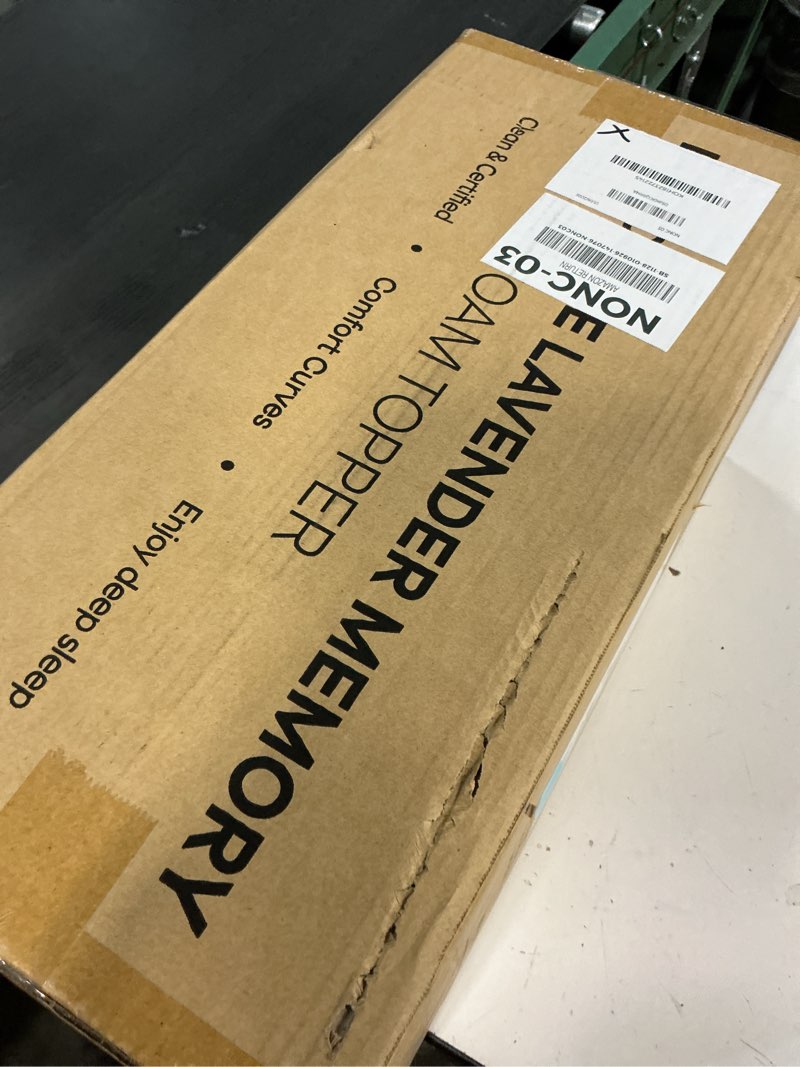 Condition photo showing Good Condition for (Size:38x75x3in)Best Price Mattress 3 Inch Egg Crate Memory Foam Mattress Topper with Soothing Lavender Infusion, CertiPUR-US Certified, Dorm Essentials, Twin Twin 3 Inch Egg Crate