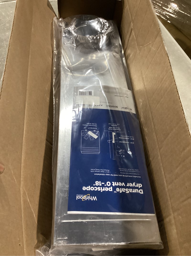 Condition photo showing Good Condition for Whirlpool 4396037RP Genuine OEM Dryer Telescoping Vent Kit For Dryers Vent dryer vent hose dryer vent dryer hose dryer duct dryer vent kit Standard Size Stainless Steel 1 each