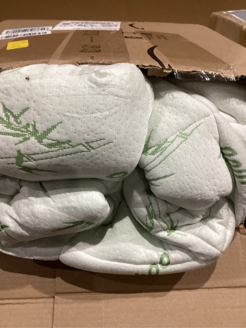 Condition photo showing As Is for Ultra Soft Full Size Mattress Topper - Viscose Made from Bamboo Pillow Top Mattress Pad for Back Pai