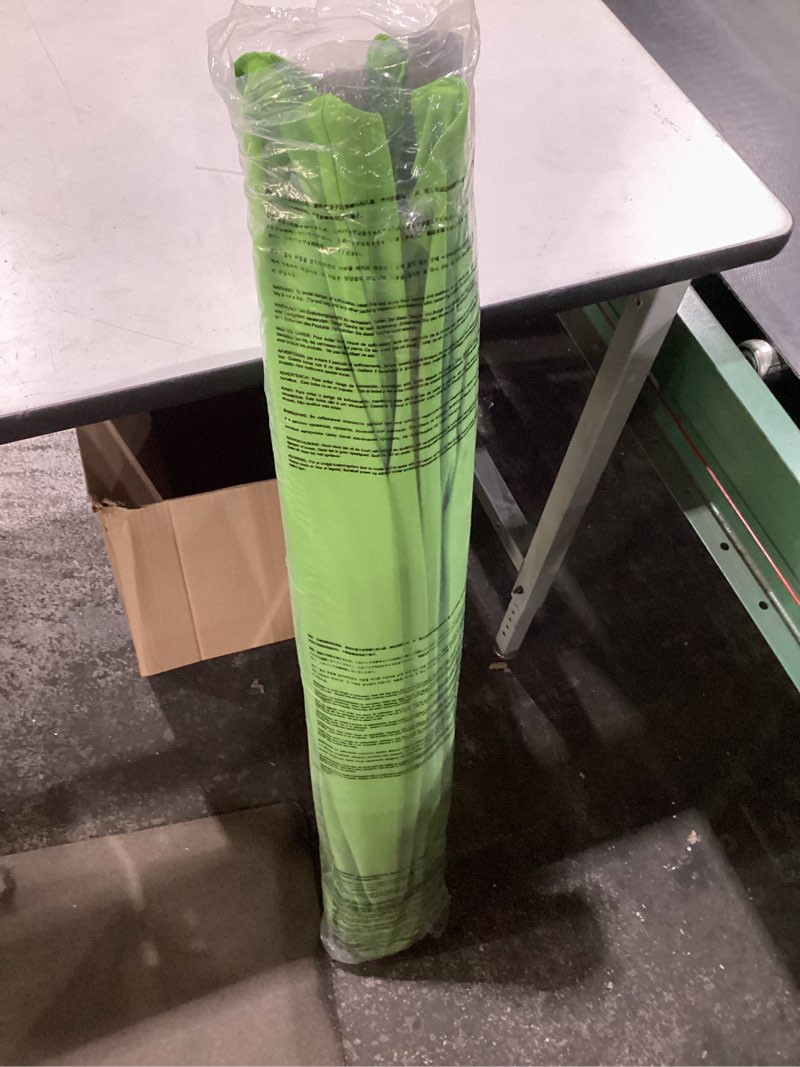 Condition photo showing New/Like New for ayge 6.5x10ft rectangular patio umbrella outdoor table umbrella w/push button tilt & crank rectangle market umbrella uv protection for garden,deck,lawn,yard & pool,lime 6.5*10ft lime