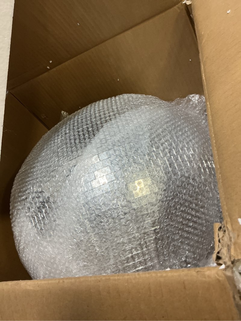 Condition photo showing Good Condition for faeshoo 16inch large disco ball mirror ball for disco party decorations, disco ball x 1pc, replacement mirror x 15pcs
