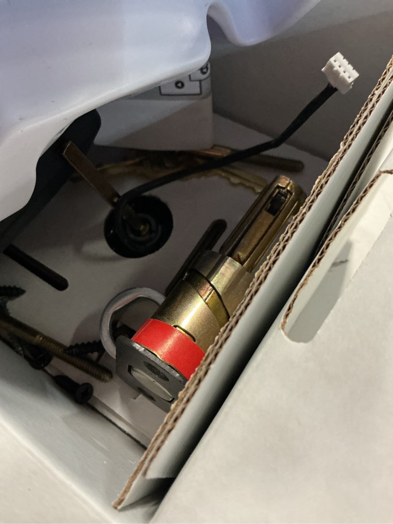 Condition photo showing As Is for smartcode 260 traditional venetian bronze keypad single cylinder electronic deadbolt featuring smartkey security