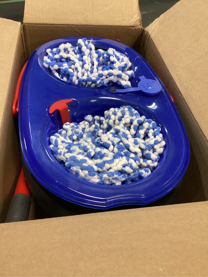 Condition photo showing As Is for O-Cedar RinseClean Spin Mop & Bucket System + 2 Extra Mop Heads| Clean with Water | Removes 99% of Bacteria Plastic Rinseclean Spin Mop & Bucket + 2 Extra Refills Cleaning System