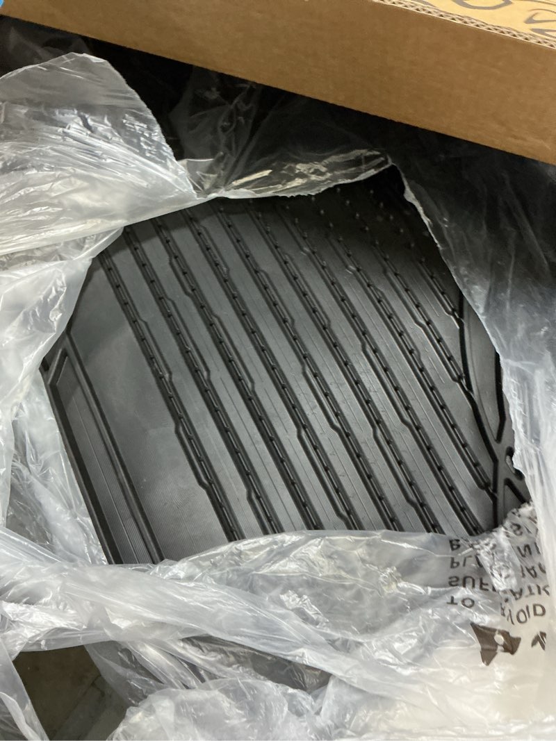 Condition photo showing As Is for for dodge durango 2016-2025 2026 6 seats floor mats cargo liner all weather protector heavy duty tpe waterproof anti-slip tech mats for durango 2017 2018 2019 2020 2021 2022 2023 2024 accessories